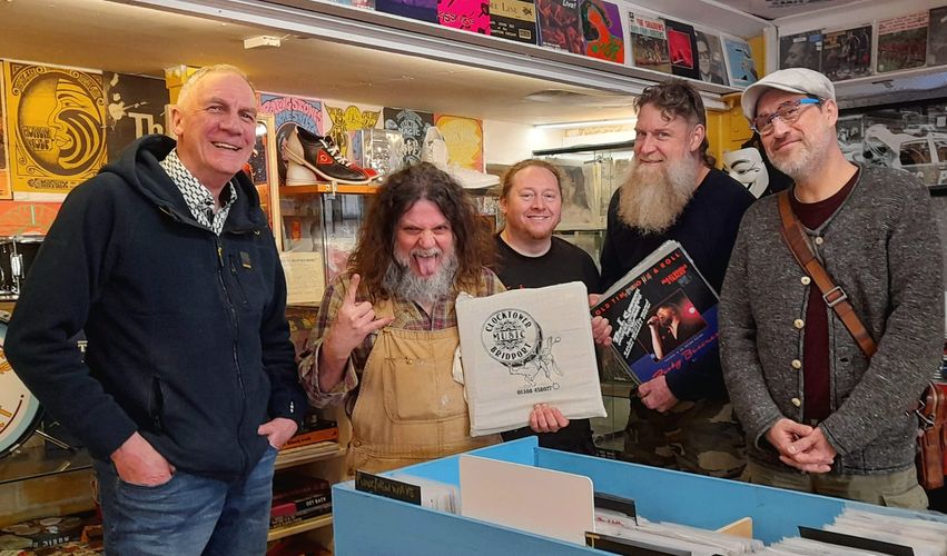 Hayseed Dixie visit Clocktower Records Bridport